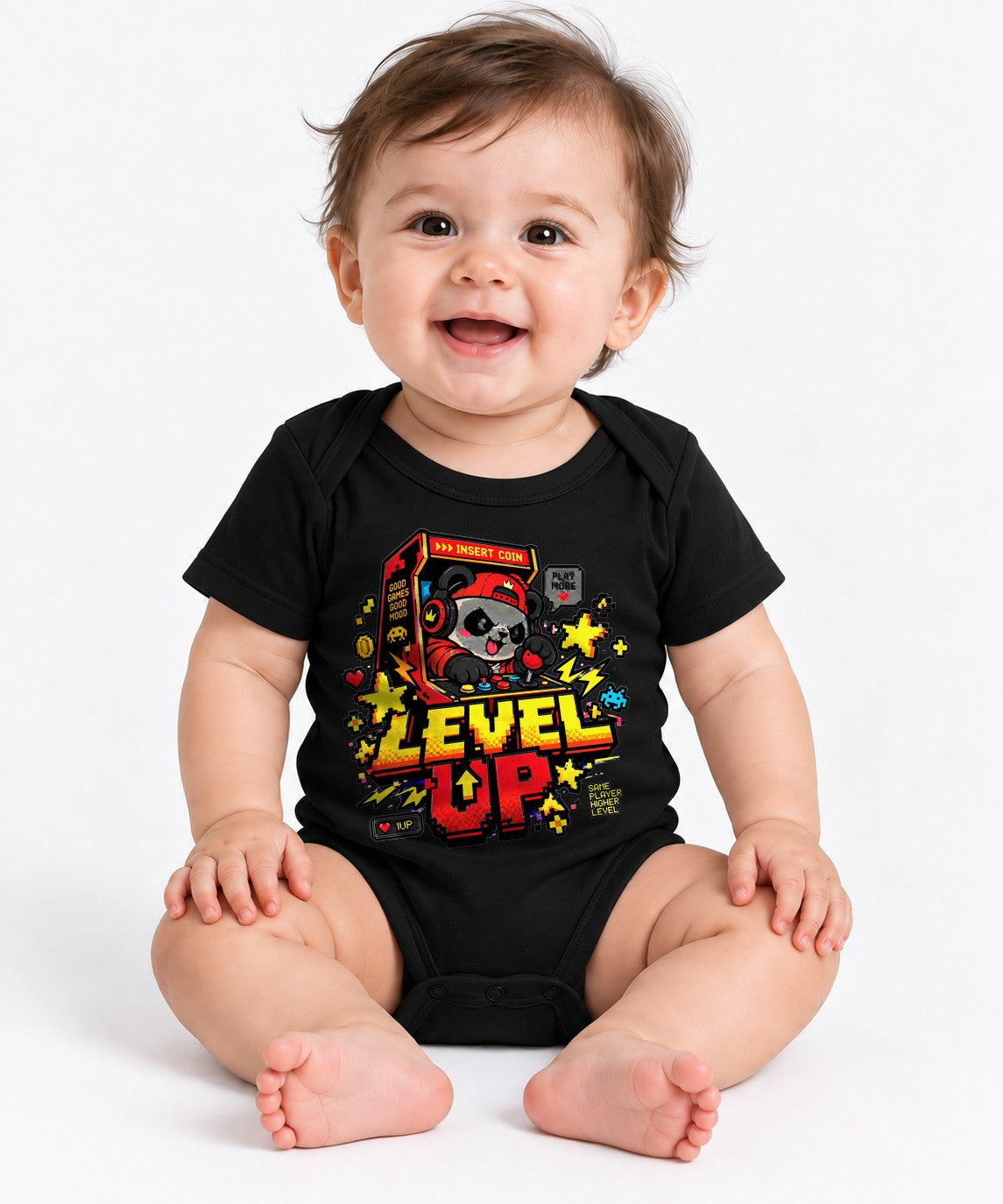 Level Up Panda - Black