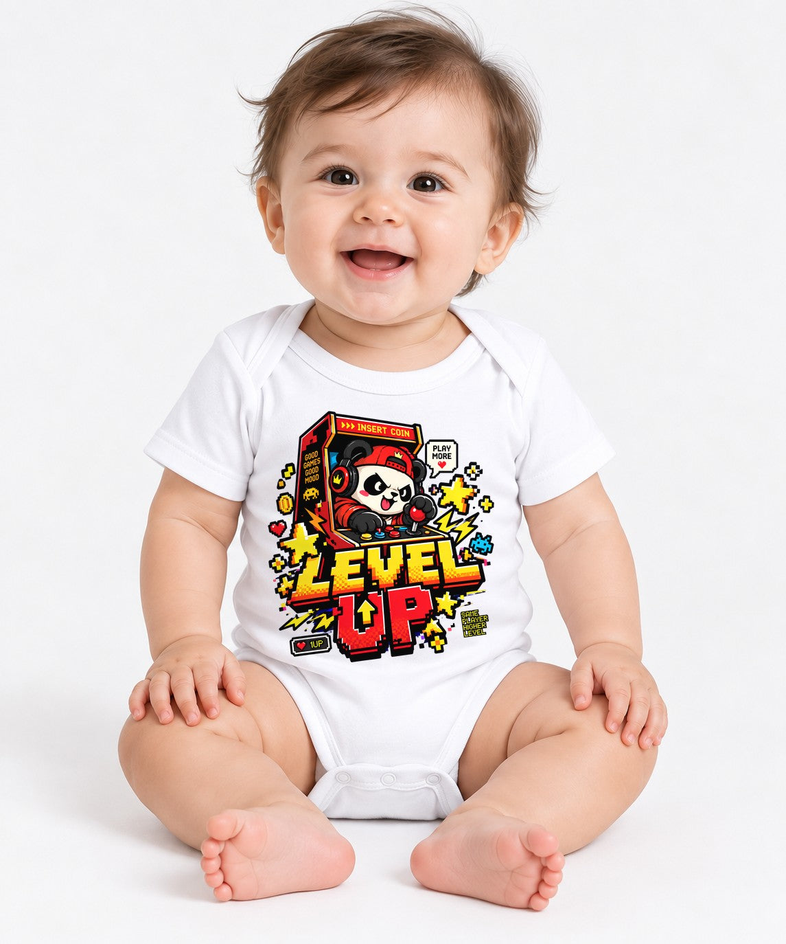 Level Up Panda - White