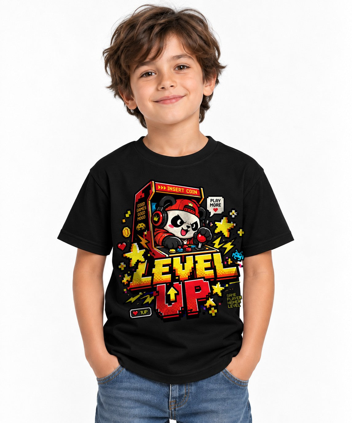 Level Up Panda - Black