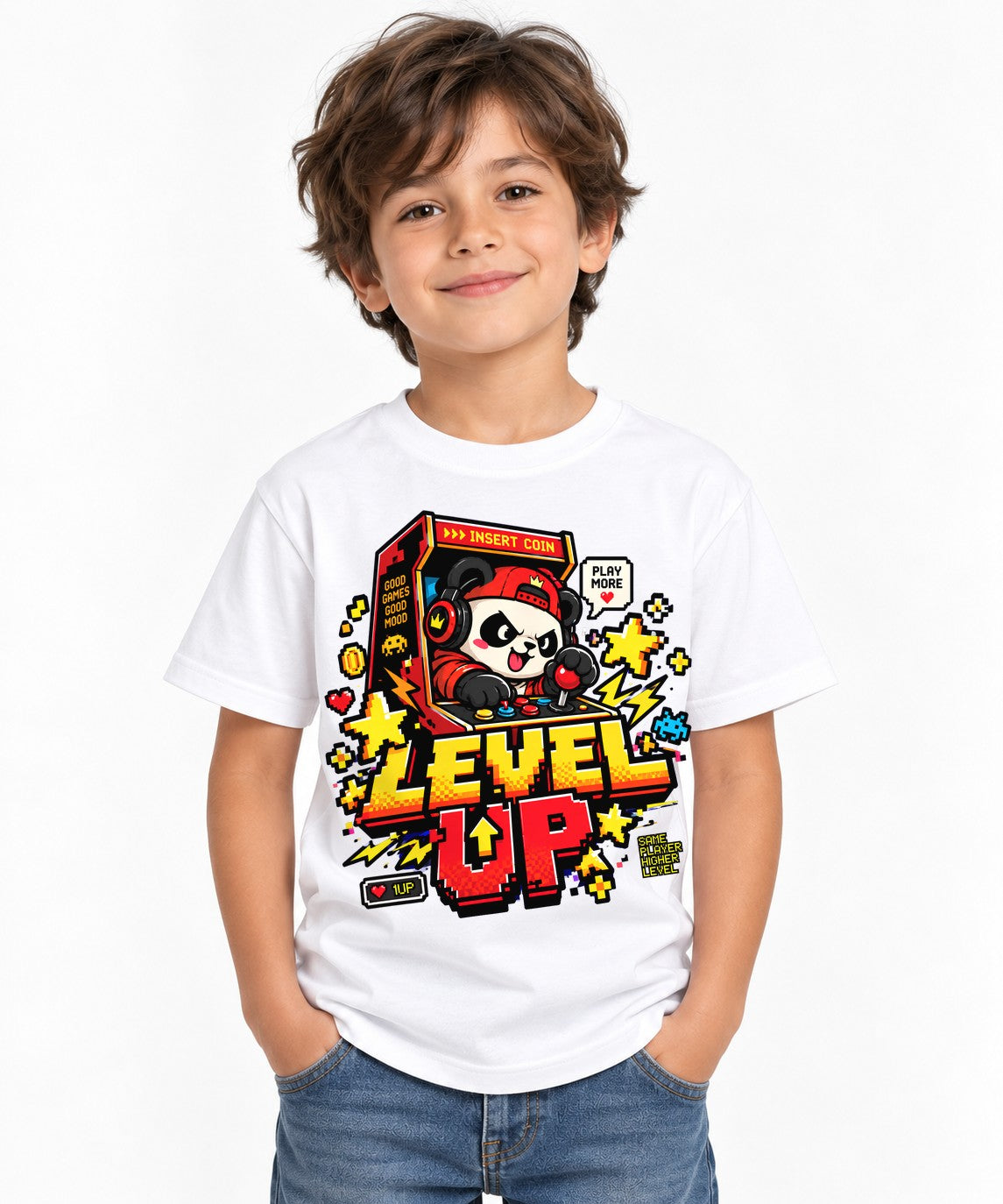 Level Up Panda - White