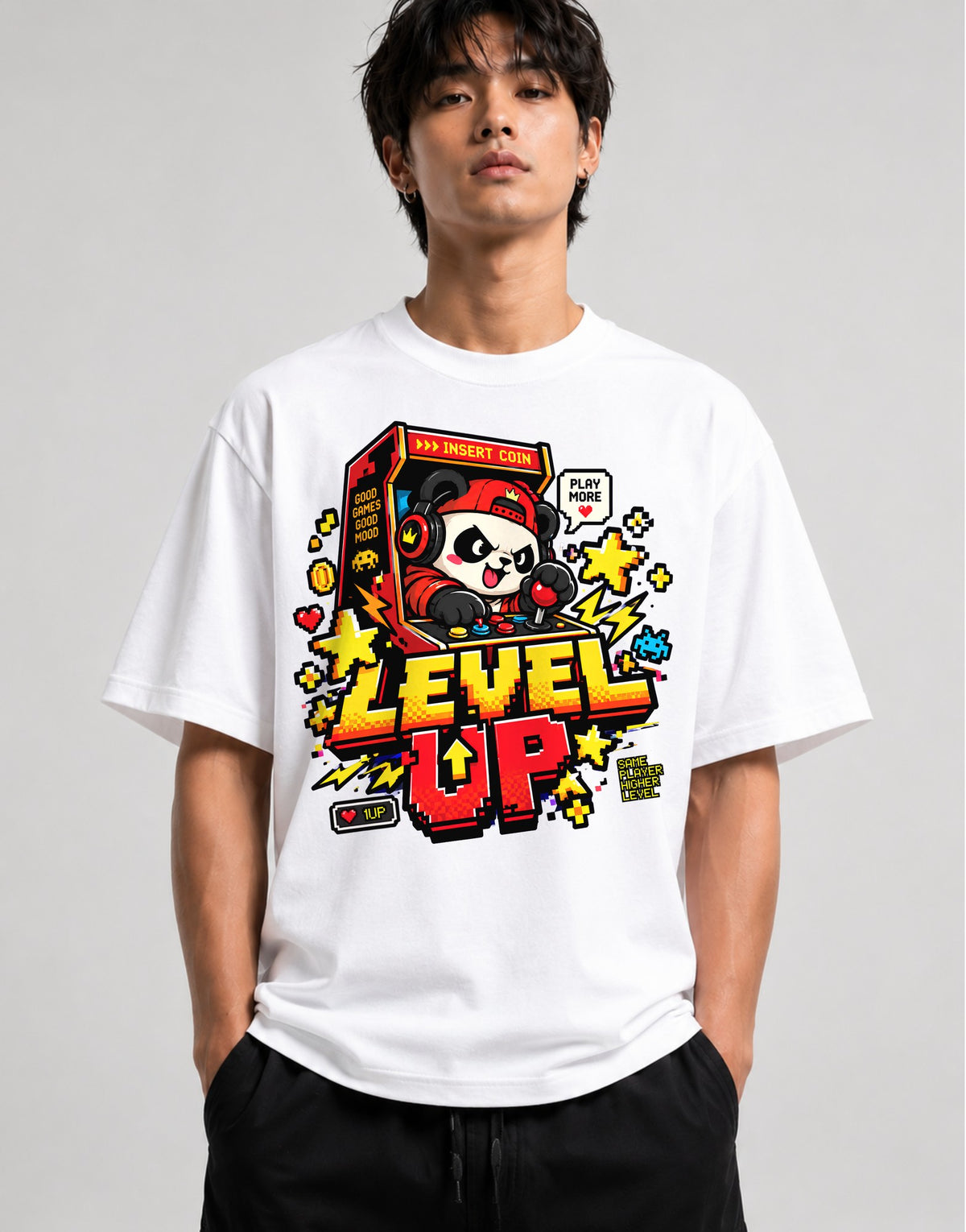 Level Up Panda - White