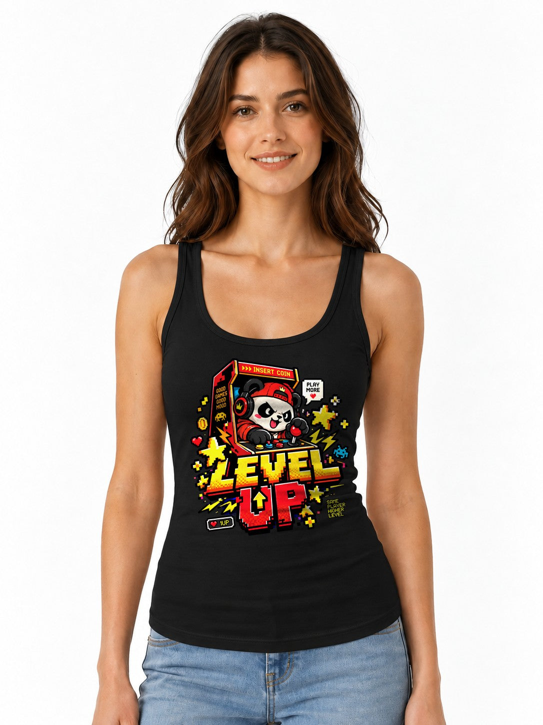 Level Up Panda - Black