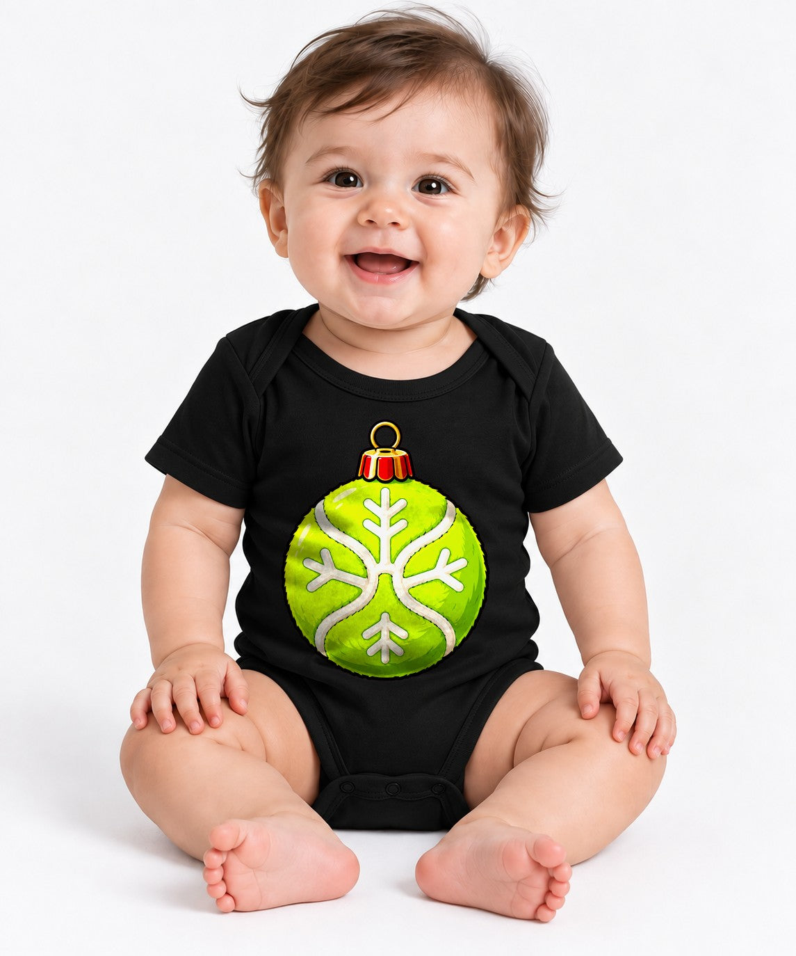 Lime Ornament Snowflake - Black