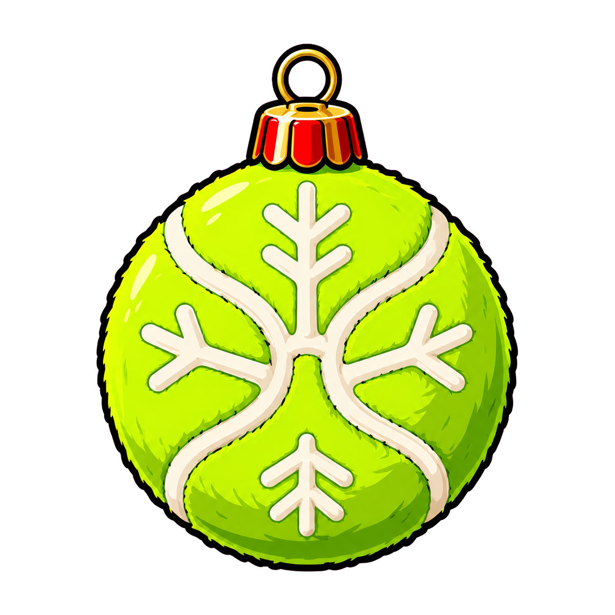 Lime Ornament Snowflake