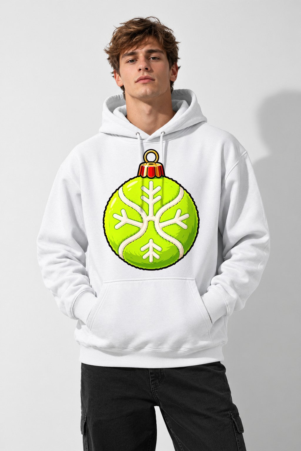 Lime Ornament Snowflake - White