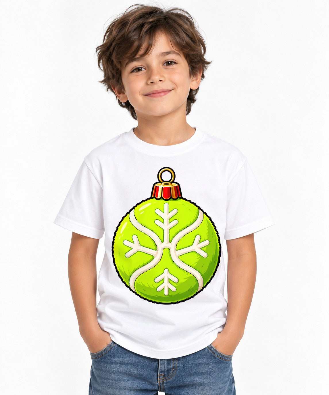 Lime Ornament Snowflake - White
