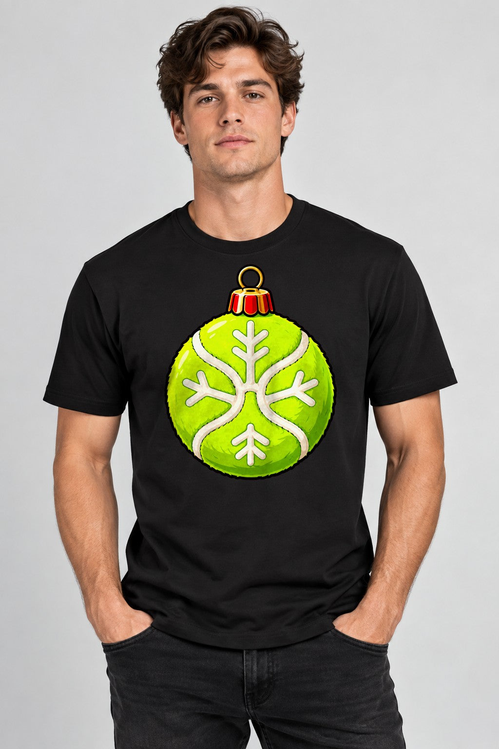 Lime Ornament Snowflake - Black
