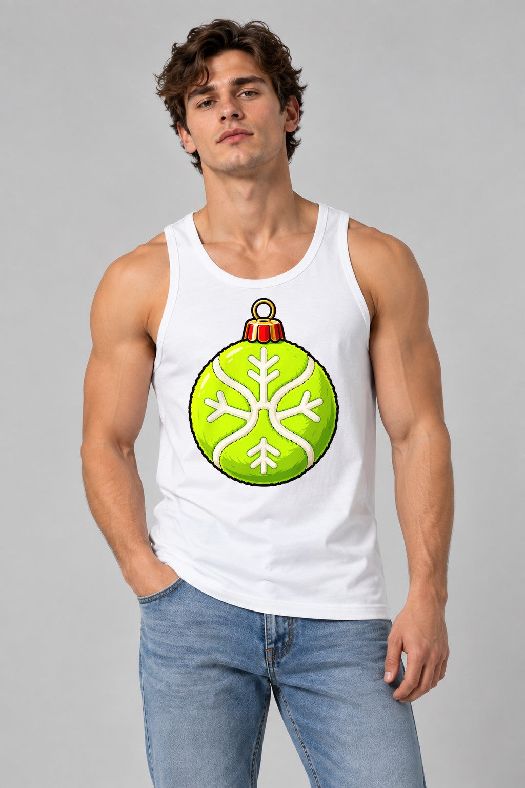 Lime Ornament Snowflake - White