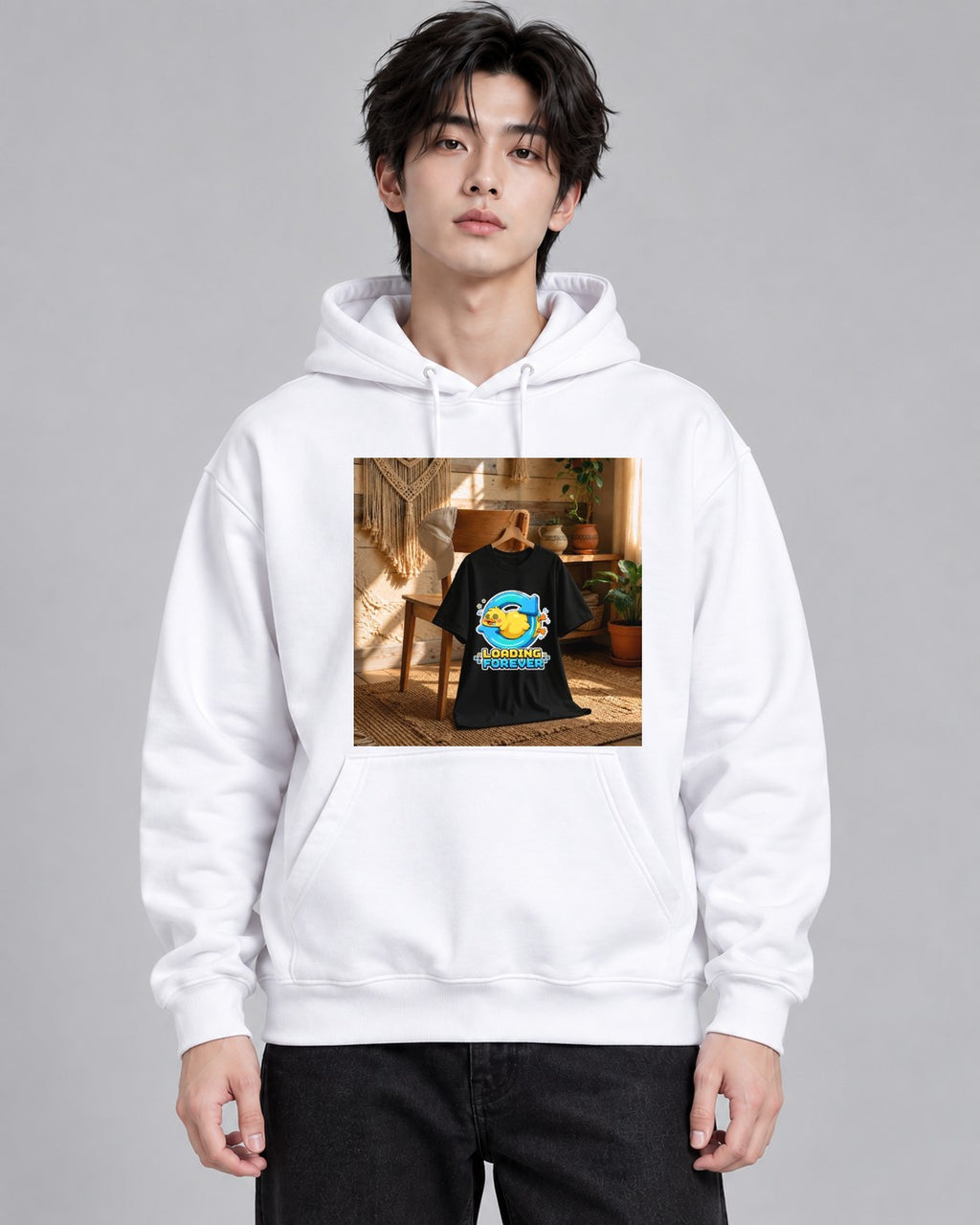 Loading Forever - Cute Dizzy Duck Bu - White