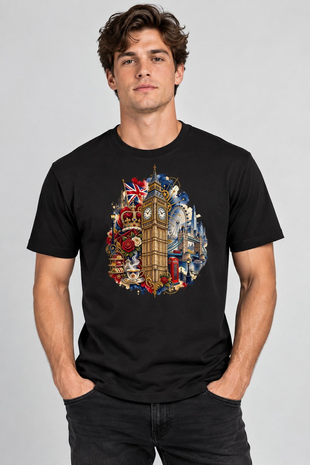 London Icons Collage - Black