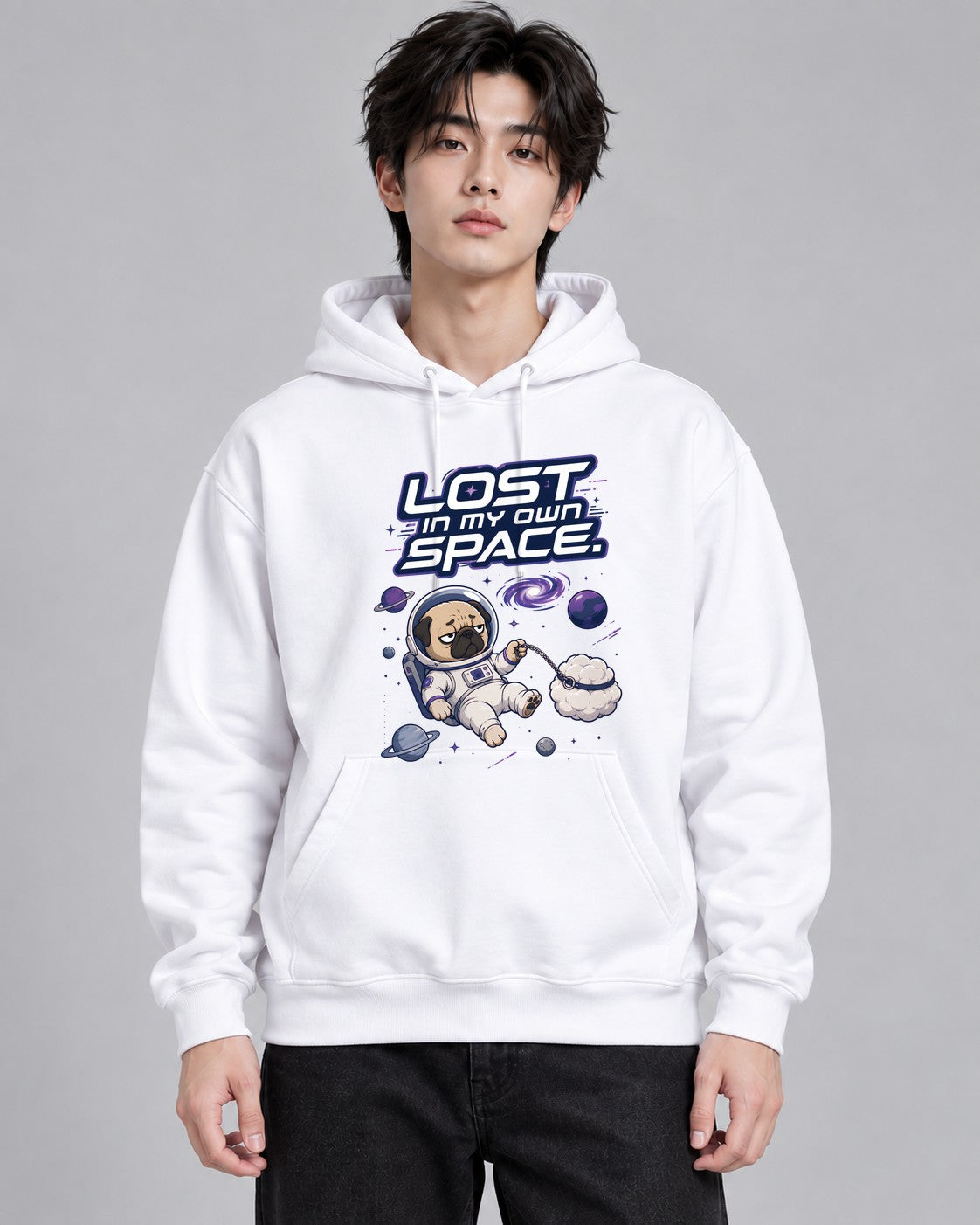 Lost In My Own Space Funny Astronaut - White