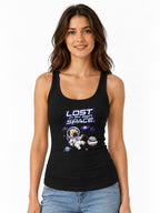 Lost In My Own Space Pug Astronaut Shirt - Funny Space Dog Tee - Black