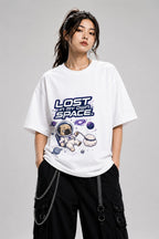 Lost In My Own Space Pug Astronaut Shirt - Funny Space Dog Tee - White