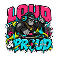 Loud and Proud DJ Gorilla Shirt - Street Art Music Graphic Tee