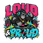 Loud and Proud DJ Gorilla Shirt - Street Art Music Graphic Tee