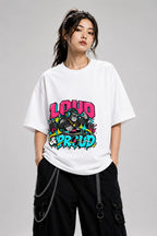 Loud and Proud DJ Gorilla Shirt - Street Art Music Graphic Tee - White