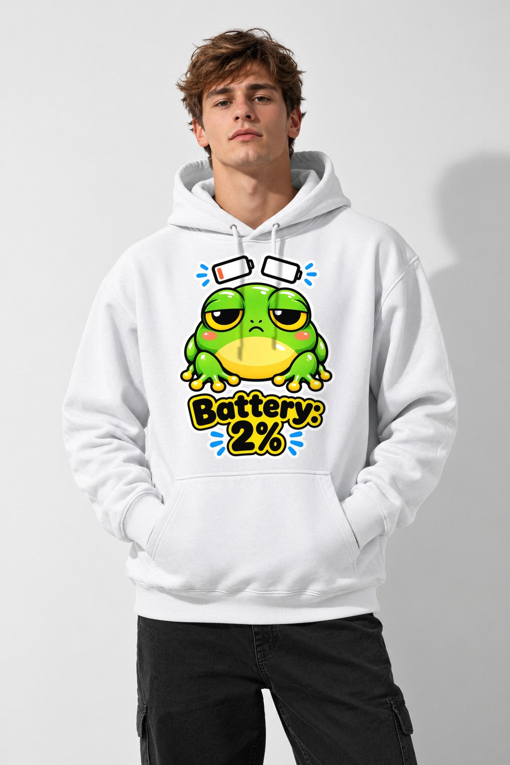 Low Battery Frog - White