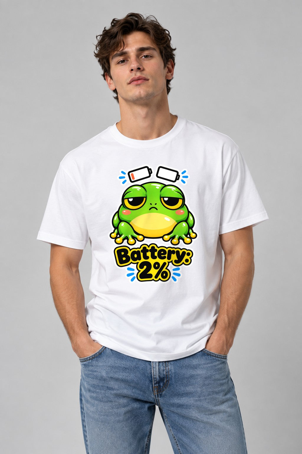 Low Battery Frog - White