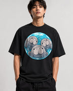 Manatee Family Circle - Black