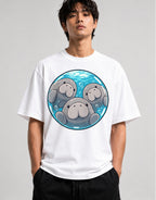 Manatee Family Circle - White