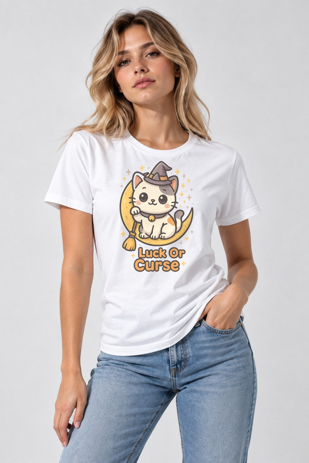 Maneki Neko Witch - White