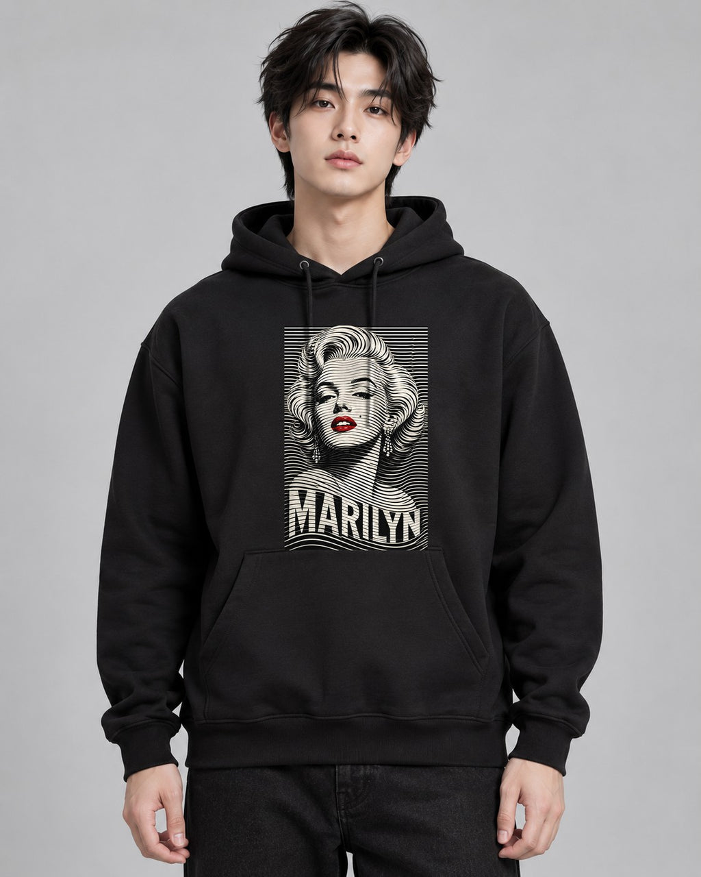 Marilyn Line Art - Black