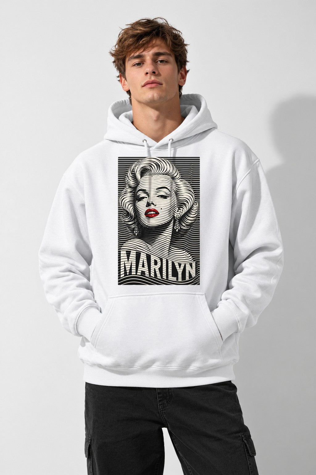 Marilyn Line Art - White