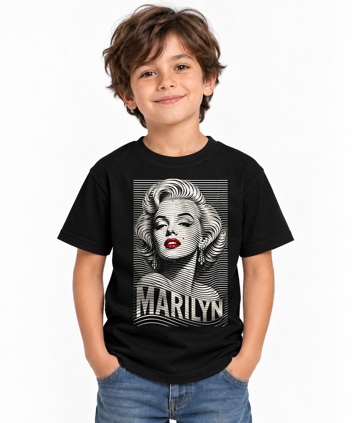 Marilyn Line Art - Black