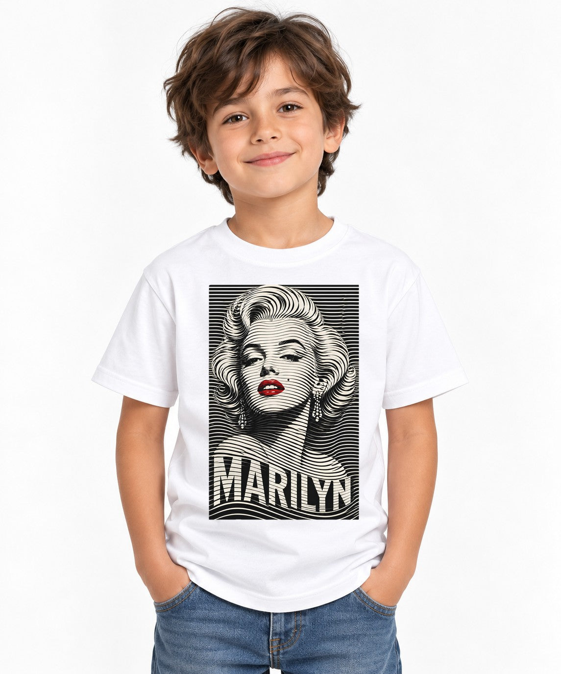 Marilyn Line Art - White