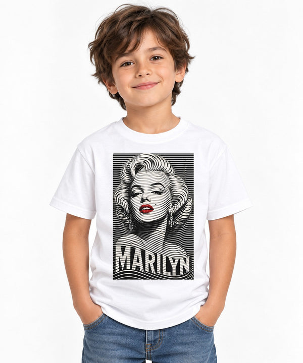 Marilyn Line Art - White