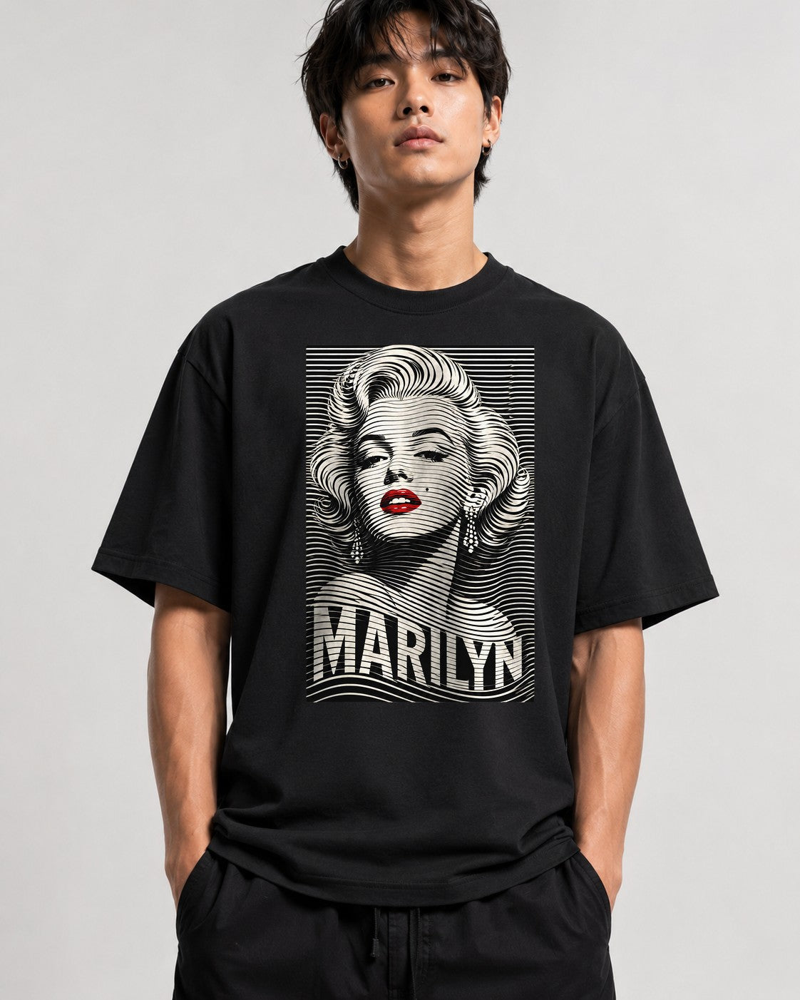 Marilyn Line Art - Black
