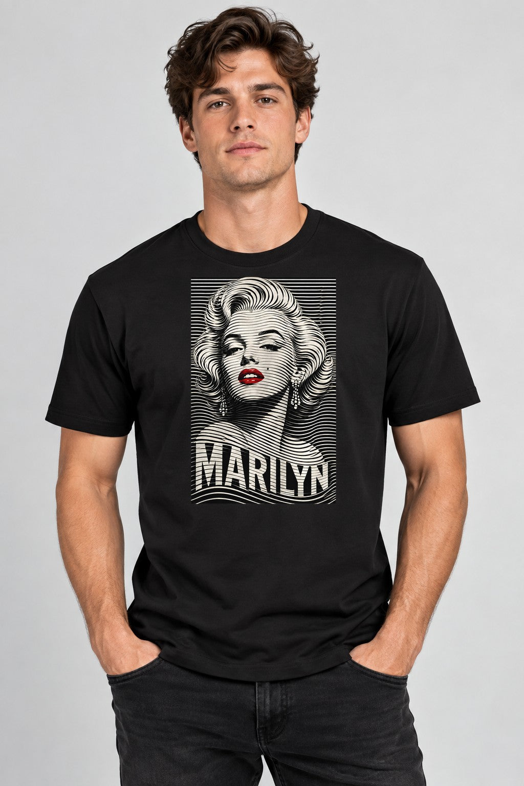 Marilyn Line Art - Black