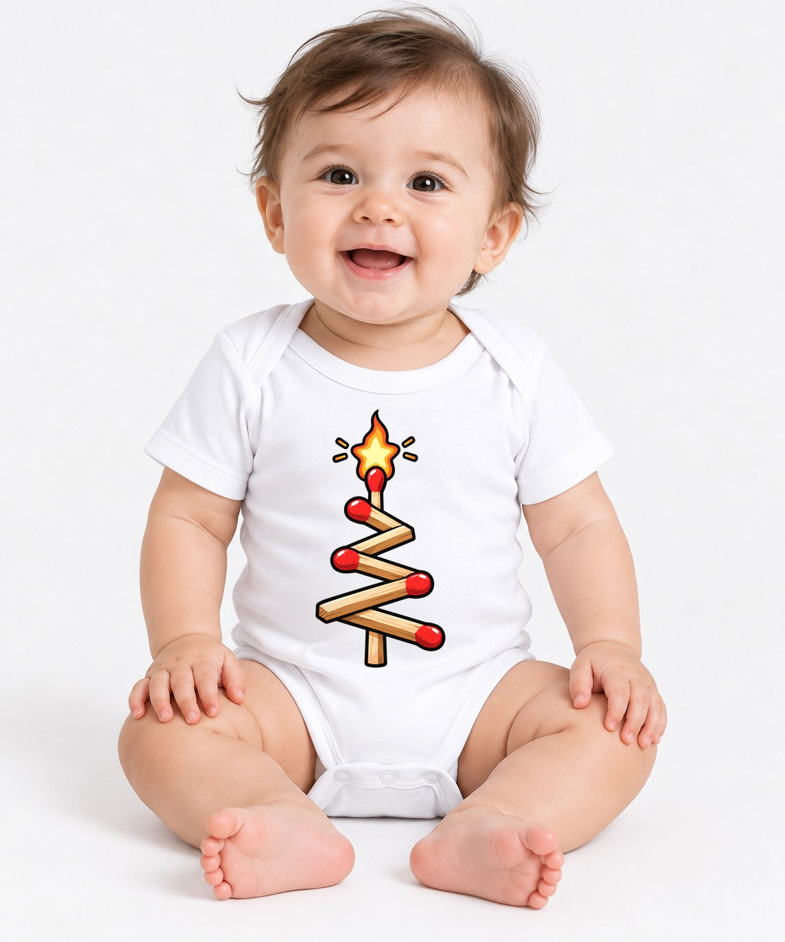 Matchstick Christmas Tree - White