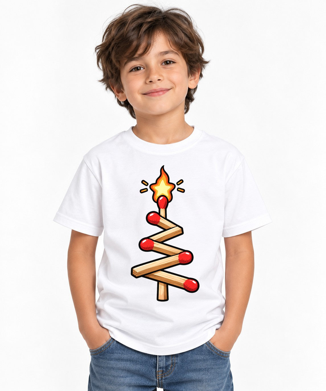 Matchstick Christmas Tree - White