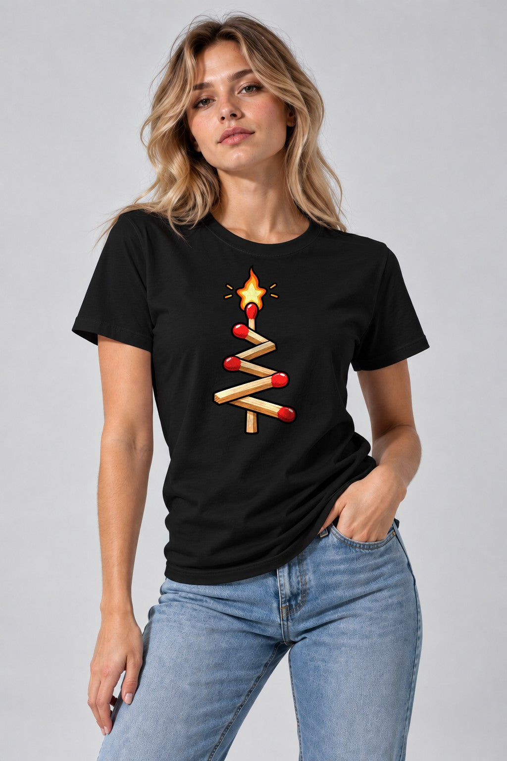 Matchstick Christmas Tree - Black