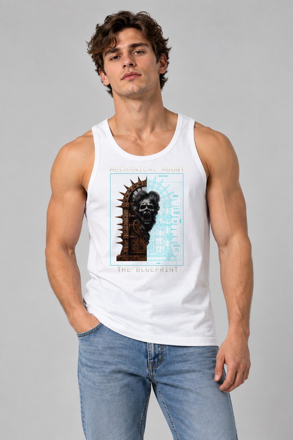 Mechanical Agony Blueprint - White