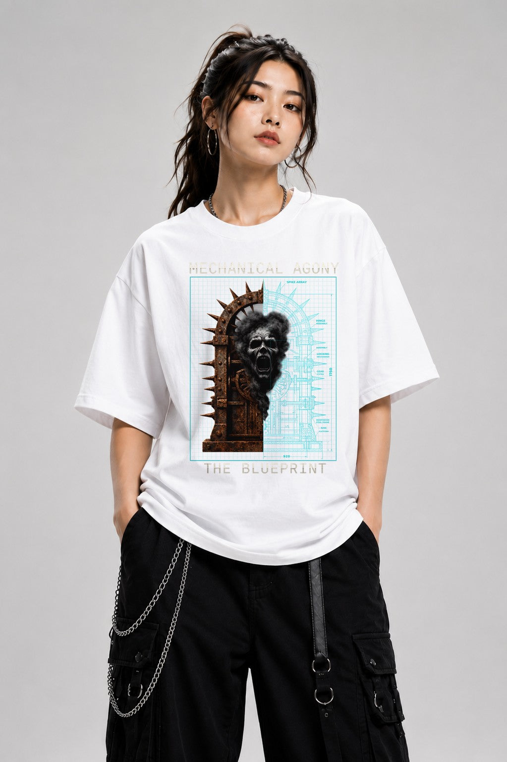 Mechanical Agony Blueprint - White