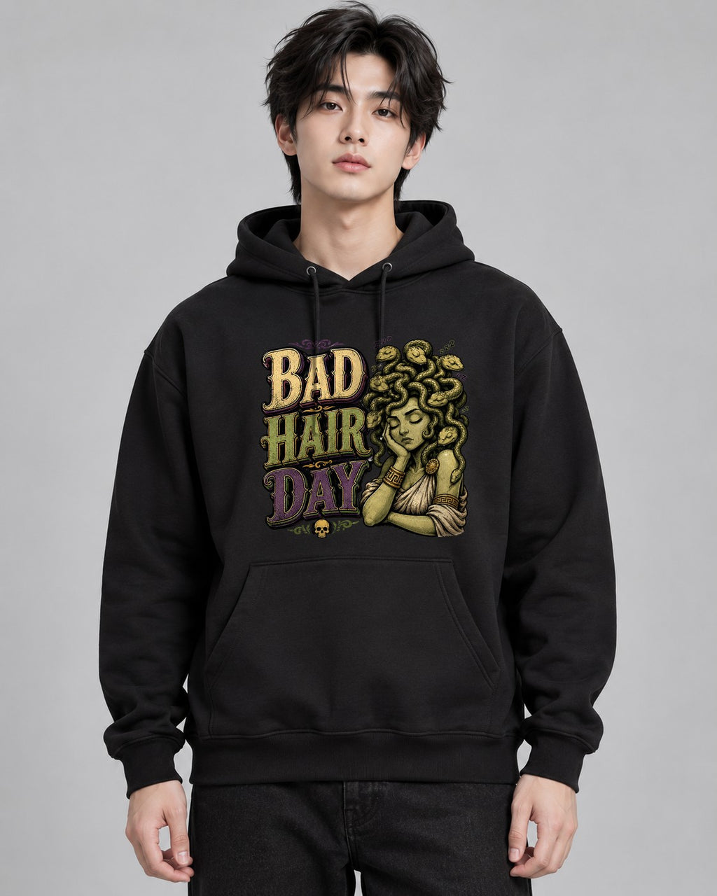 Medusa Bad Hair Day Greek Mythology - Black