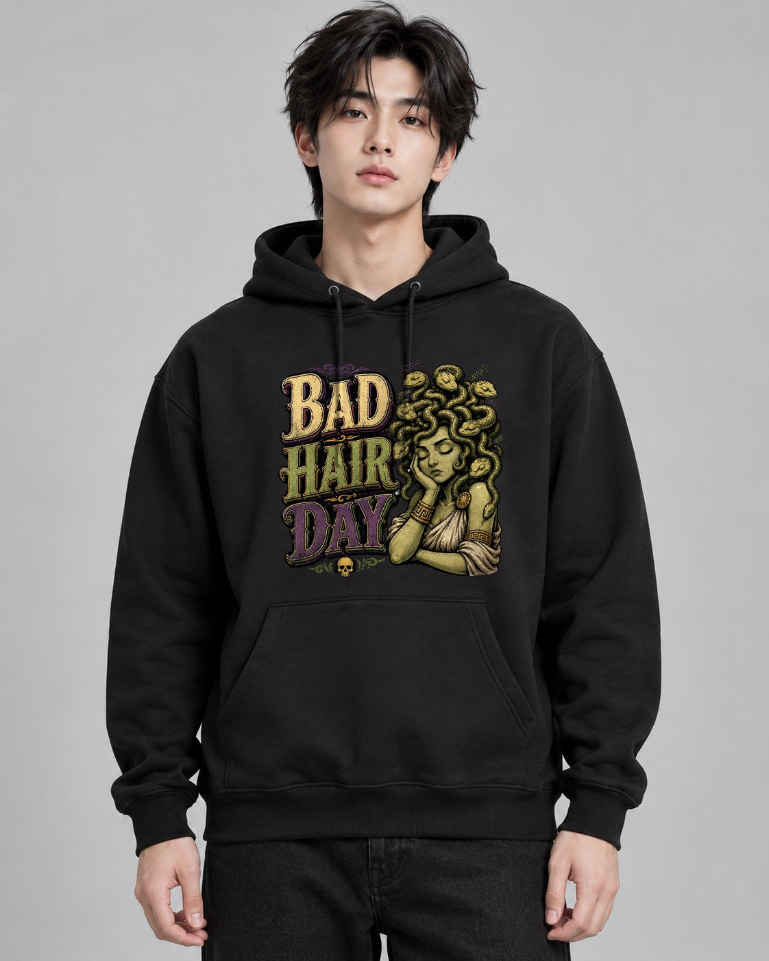 Medusa Bad Hair Day Greek Mythology - Black