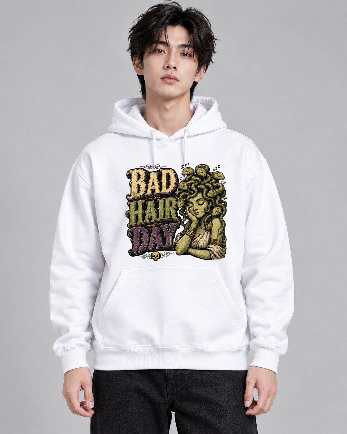Medusa Bad Hair Day Greek Mythology - White