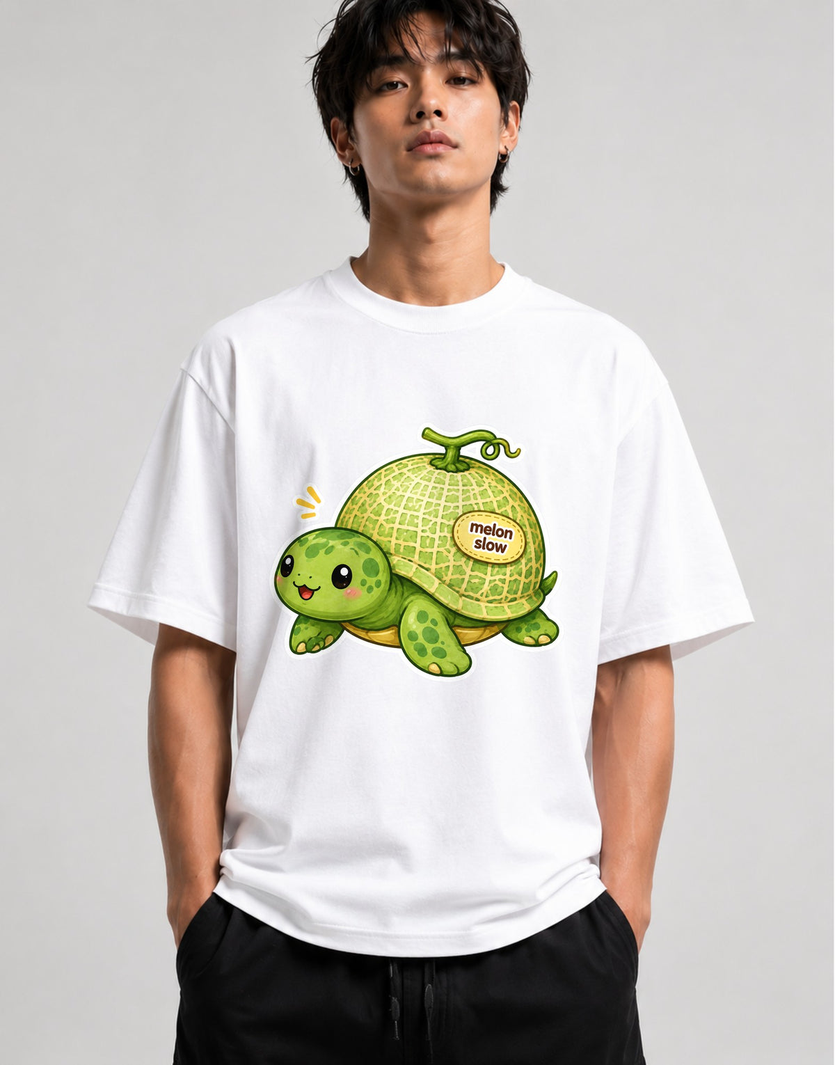 Melon Slow Turtle - White