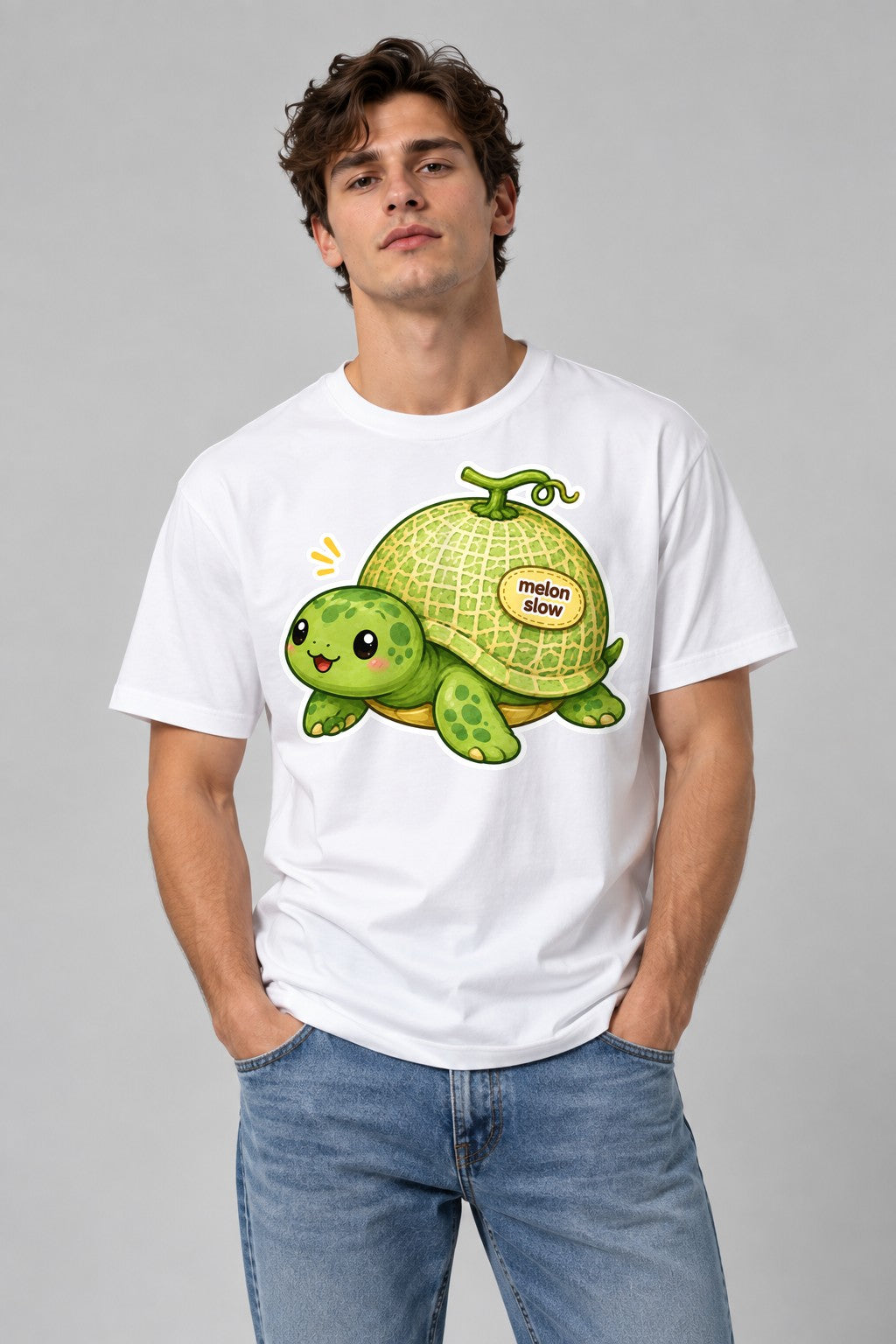 Melon Slow Turtle - White