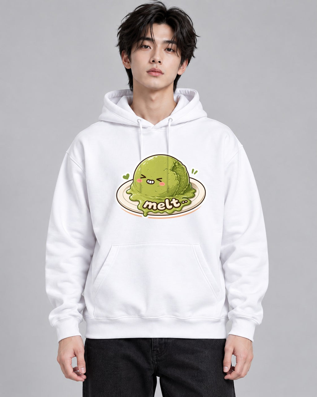 Melt - Cute Melting Matcha Ice Cream - White