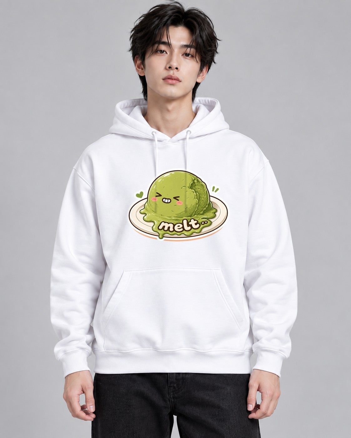 Melt - Cute Melting Matcha Ice Cream - White