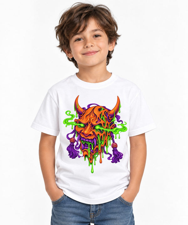 Melting Demon Skull - White