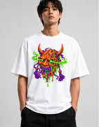 Melting Demon Skull - White