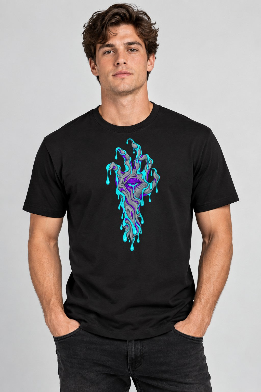 Melting Eye Hand - Black