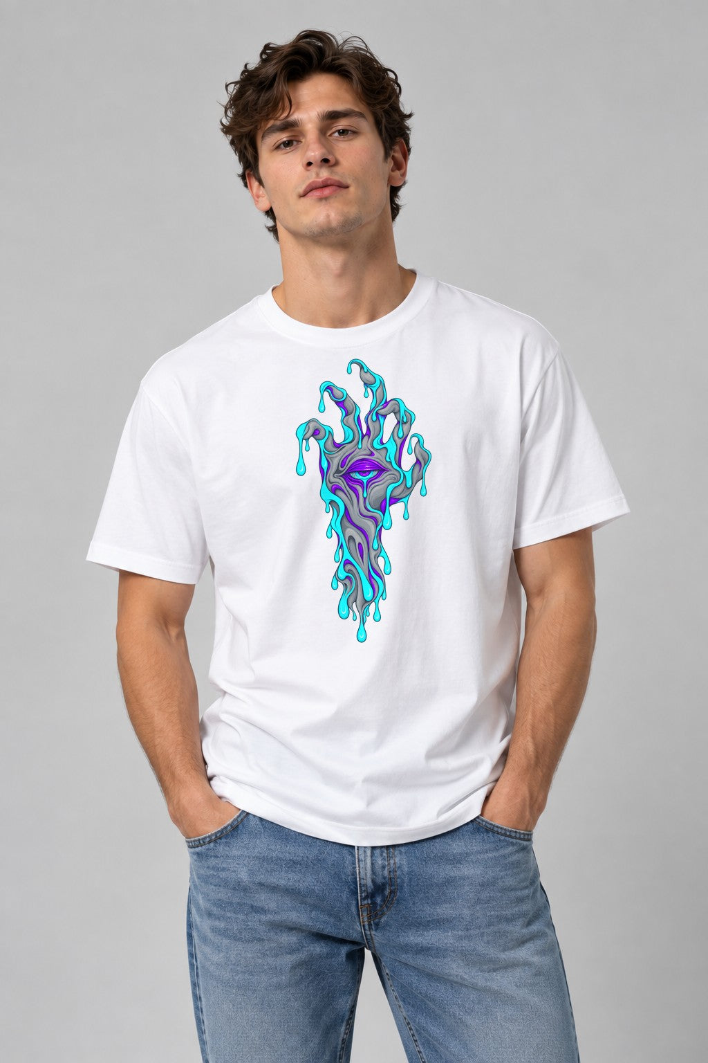 Melting Eye Hand - White