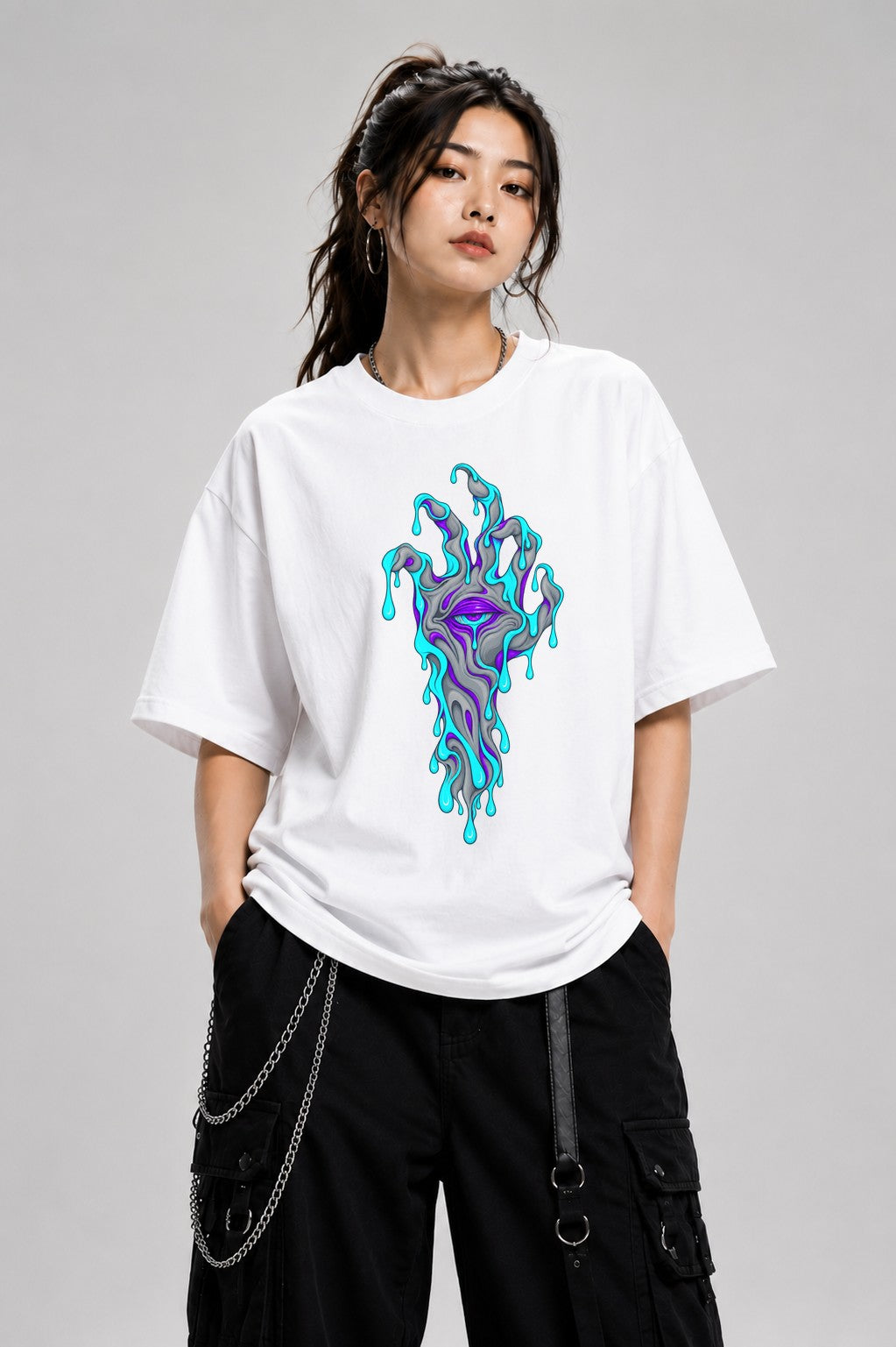 Melting Eye Hand - White