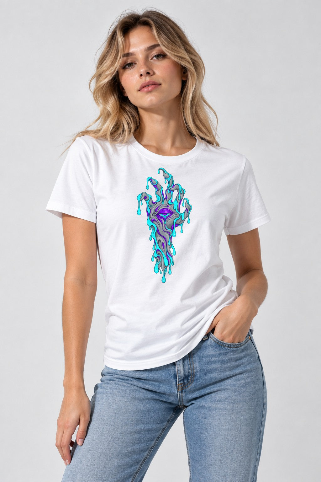 Melting Eye Hand - White